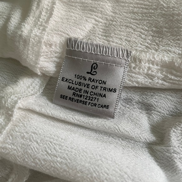 Justily Tiered Crochet VNeck Sleeveless Mini Dress Large‎ Coastal Cowgirl Angel - Picture 10 of 11